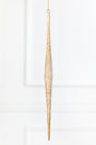 13.25” Glass Champagne Icicle Ornament