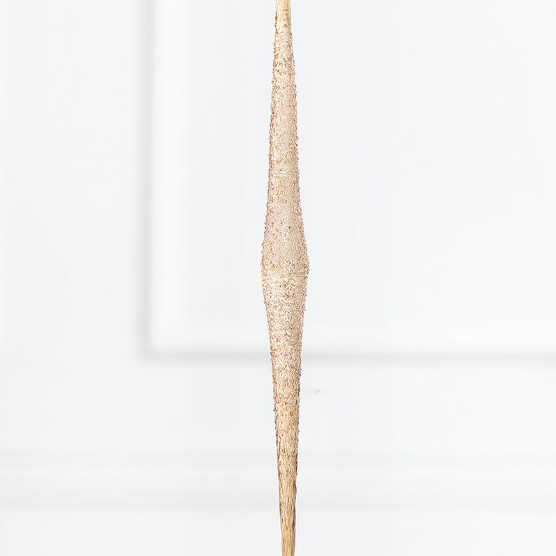 11.75” Glass Champagne Icicle Ornament