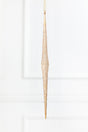 11.75” Glass Champagne Icicle Ornament