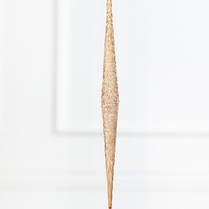 9.75” Glass Champagne Icicle Ornament