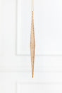 9.75” Glass Champagne Icicle Ornament