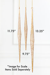 13.25” Glass Champagne Icicle Ornament