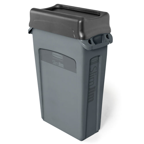 Rubbermaid 2673-60 Swing Lid for Slim Jim Containers, Black