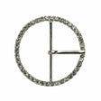 Swarovski Crystal and Silver Circular Rhinestone Buckle - 2.5"