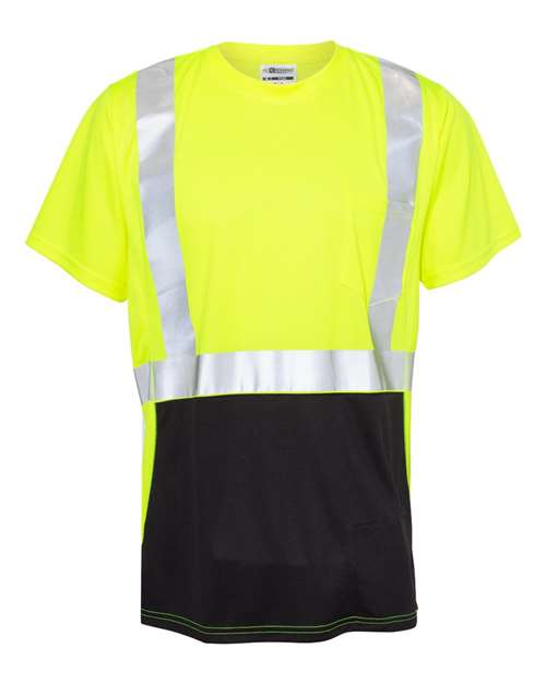 Kishigo Unisex Black Bottom Class 2 Safety T-Shirt