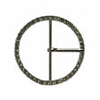Swarovski Black Diamond and Gunmetal Circular Rhinestone Buckle - 2.5"