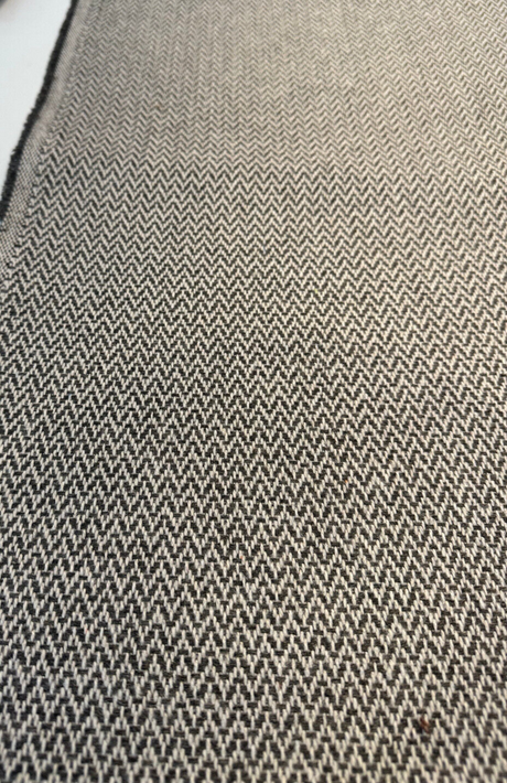 Sunbrella Chevron Sierra Coal Solution-Dyed Acrylic Fabric - Coal Chevron, 54" Width (1 Yard)