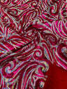 Foil Flame Spandex Fabric - Holographic Flame Print, 58" Width (1 Yard)