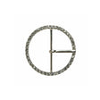 Swarovski Crystal and Silver Circular Rhinestone Buckle - 1.75"