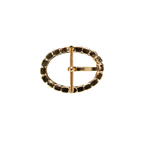 Swarovski Crystal and Gold Oval Rhinestone Buckle - 1.125" x 1.5"