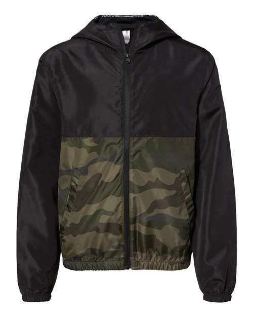 Youth Lightweight Waterproof Windbreaker Full-Zip Jacket