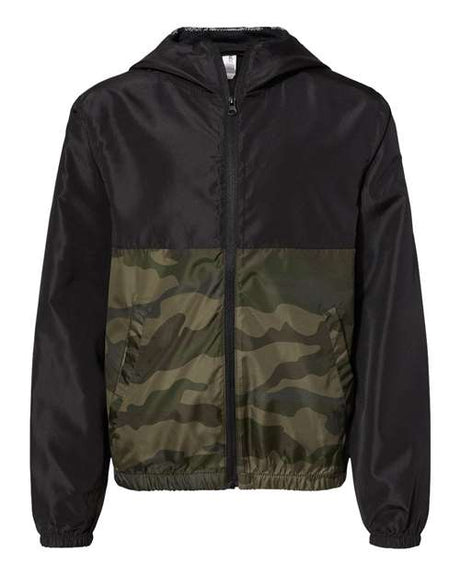 Youth Lightweight Waterproof Windbreaker Full-Zip Jacket