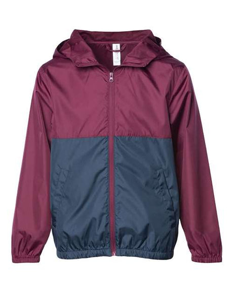 Youth Lightweight Waterproof Windbreaker Full-Zip Jacket