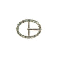 Swarovski Black Diamond and Gunmetal Oval Rhinestone Buckle - 1.125" x 1.5"