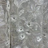 Beaded 3D Floral Lace Fabric 52" Wide