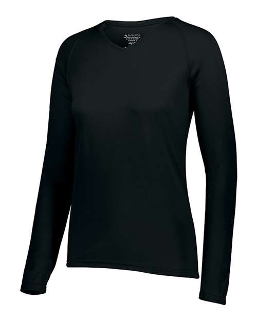 Women's Attain Wicking Long Sleeve V-Neck T-Shirt