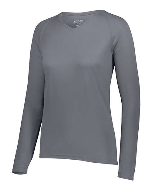 Women's Attain Wicking Long Sleeve V-Neck T-Shirt