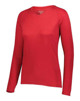 Women's Attain Wicking Long Sleeve V-Neck T-Shirt