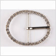 1.5" Silver/Crystal Swarovski Rhinestone Buckle