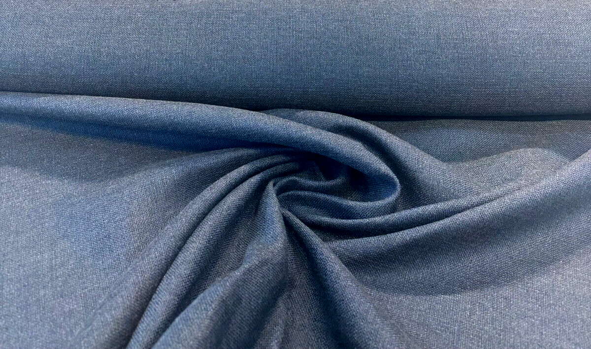 Sunbrella Linville Solution Dyed Acrylic Fabric - Indigo Blue, Textured Solids, 54" Width (1 Yard)