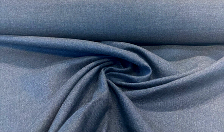 Sunbrella Linville Solution Dyed Acrylic Fabric - Indigo Blue, Textured Solids, 54" Width (1 Yard)
