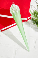 12" Blue/Green/Red Large Drop Glass Ornament