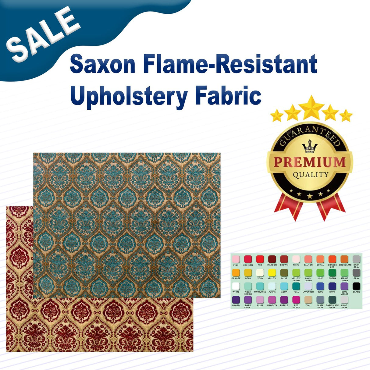 Saxon Flame-Resistant Upholstery Fabric