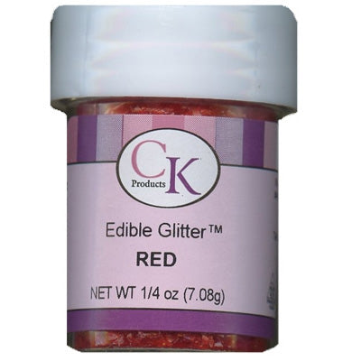 Red Edible Glitter - 1/4 Ounce