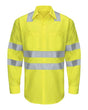 Red Kap Men's Tall Enhanced Hi-Visibility Long Sleeve Work Shirt