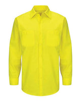 Red Kap Men's Tall Enhanced Hi-Visibility Long Sleeve Work Shirt