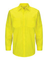Red Kap Men's Tall Enhanced Hi-Visibility Long Sleeve Work Shirt