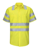 Red Kap Men's Tall Enhanced Hi-Visibility Work Shirt