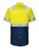 Red Kap Men's Tall Enhanced Hi-Visibility Work Shirt