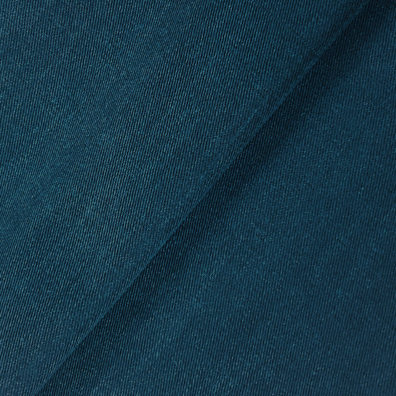 Medium Blue Gabardine Wool Blend Fabric - Machine Washable, 58/60" Width