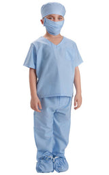Blue Doctor Scrubs Costume - Kids