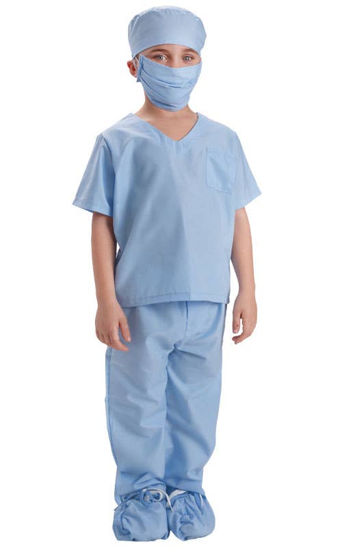 Blue Doctor Scrubs Costume - Kids