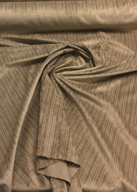 P Kaufmann Kismet Textured Polyester Upholstery Fabric - Corduroy-Like Ridge, Earthy Brown, 58" Width (1 Yard)