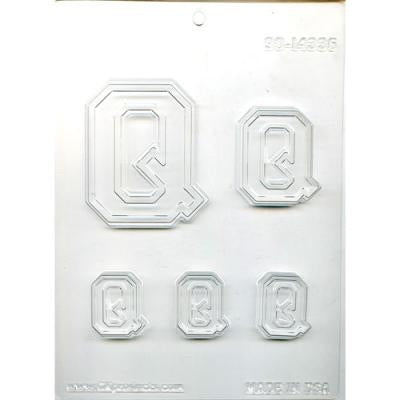 Collegiate Style Letter "Q" Chocolate Mold (90-14336)*