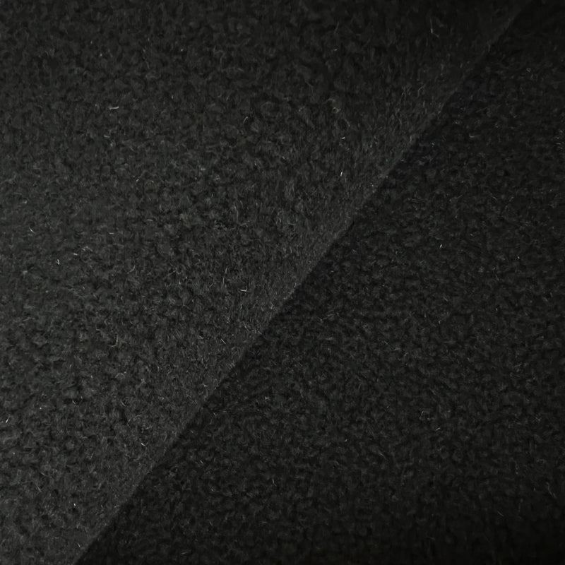 Black Boucle Wool Coating Fabric - Black Boucle, Wool Coating Fabric, 60" Width
