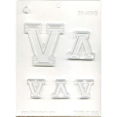 Collegiate Style Letter "V" Chocolate Mold