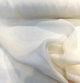 Belgian Linen Sheer Fabric - Bone Beige Solid, 59" Width (By The Yard)