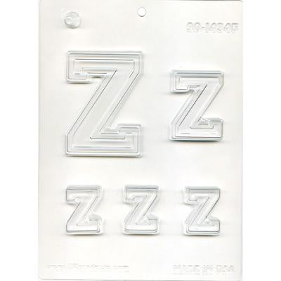 Collegiate Style Letter "Z" Chocolate Mold
