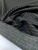 Jacquard Knit Striped Gray White