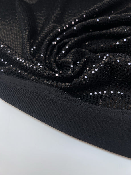 Black Lurex Knitted Fabric