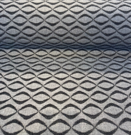 Sunbrella Infinity Acrylic Fabric - Ink Black Gray Embossed Chenille, 54" Width (1 Yard)