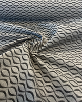 Sunbrella Infinity Acrylic Fabric - Ink Black Gray Embossed Chenille, 54" Width (1 Yard)