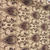 Monte Cristo Chenille Upholstery Fabric - Wine Damask, 56" Width (1 Yard)