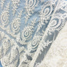 Beaded Corded Lace Mesh White