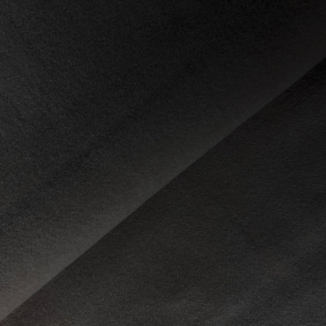 Black Plush Wool Coating Fabric - Black Solid, 58/60" Width (1 Yard)