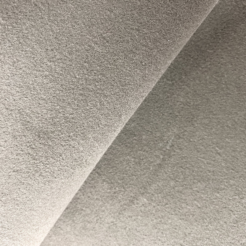 Grey Plush Wool Coating Fabric - Grey Plush, 58/60" Width (1 Yard)